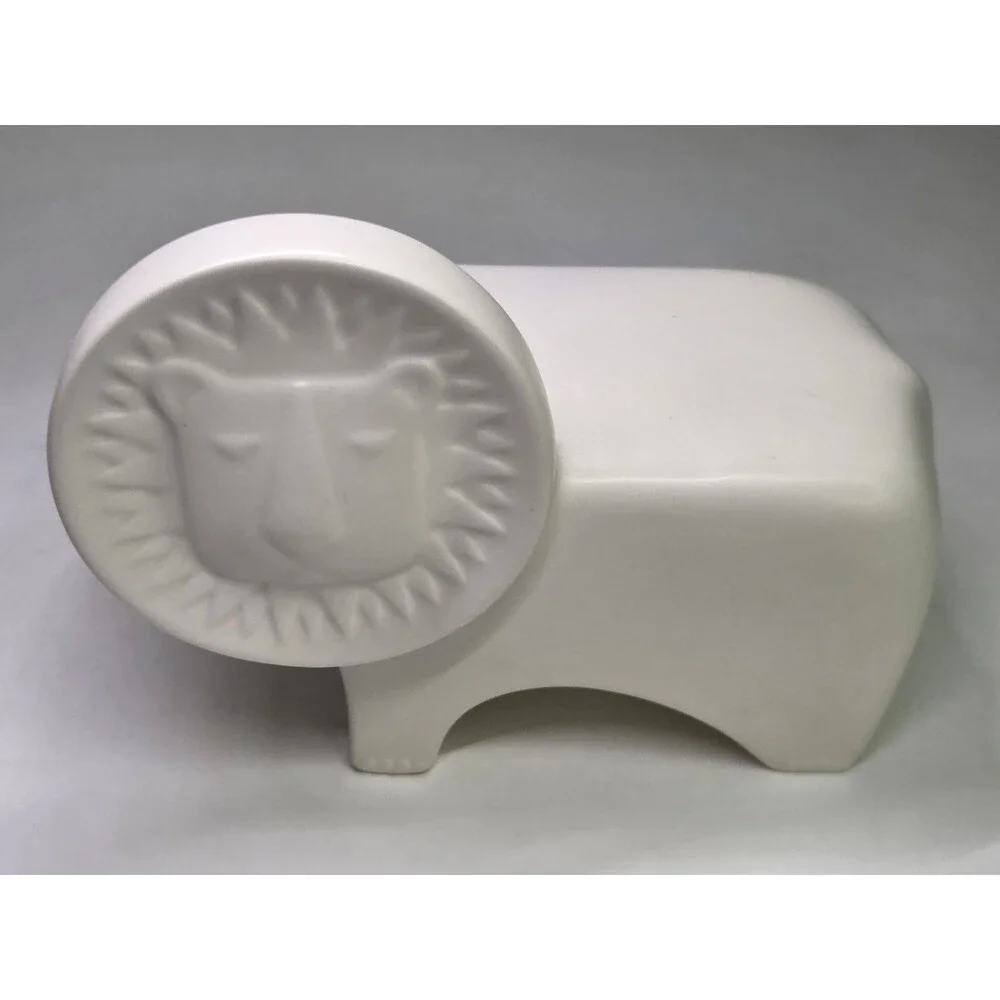 Jonathan Adler for PartyLite Ceramic Lion Votive Candle Holder White 5
